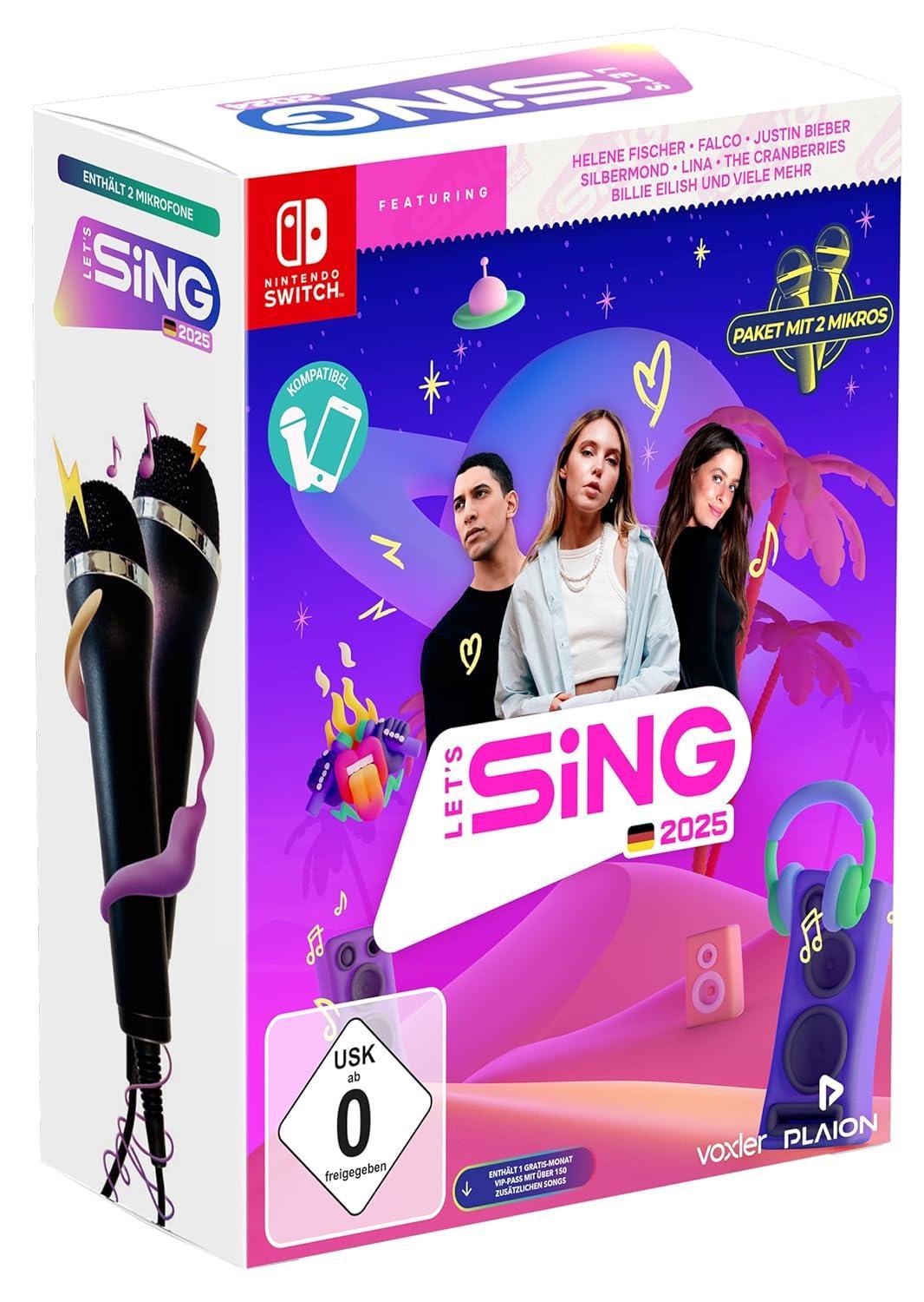 Let's Sing 2025 + 2 Mikros Nintendo Switch-Spiel