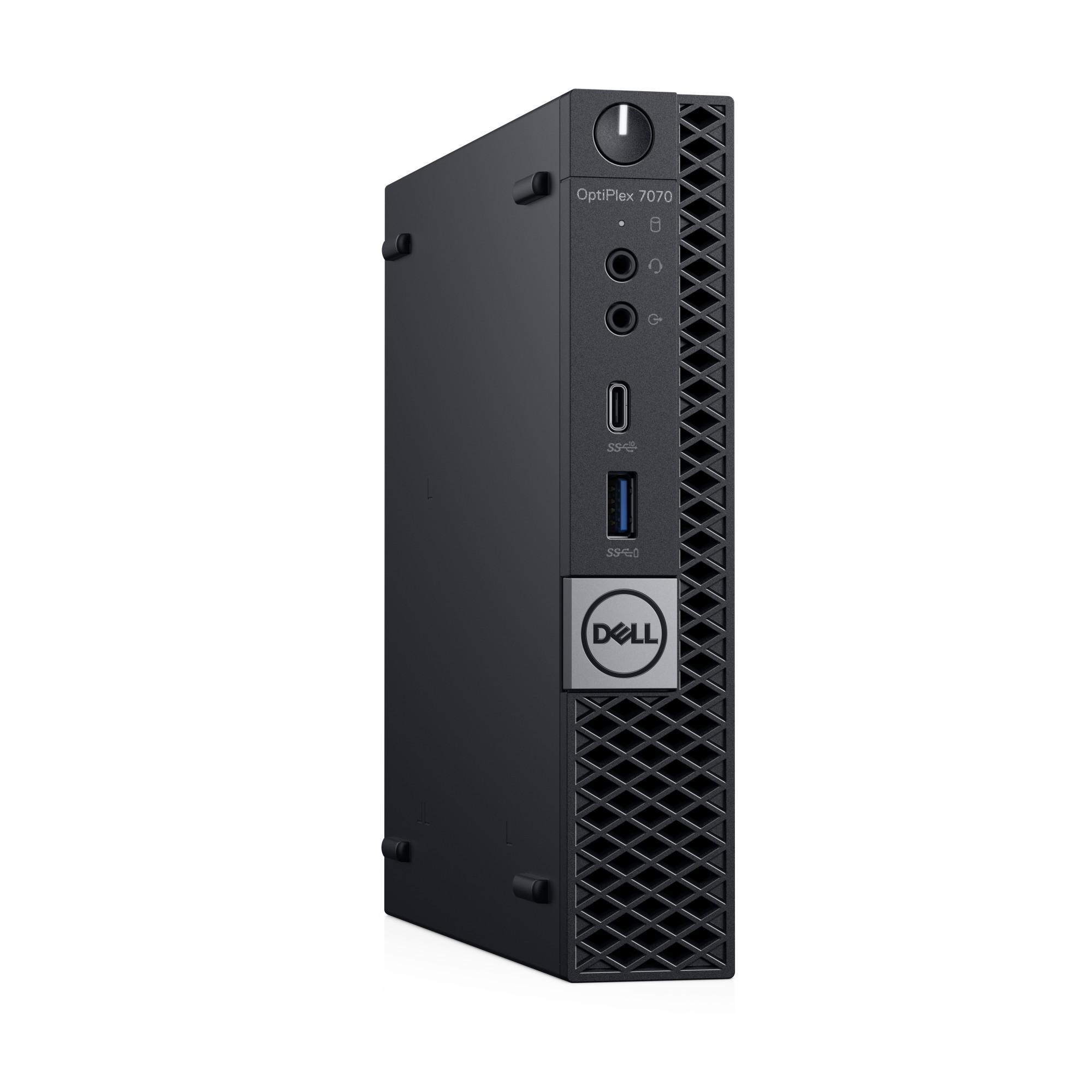 OptiPlex 7070 MP, Schwarz, Intel Core i3-9100T, 16 GB, 256 GB SSD, Intel UHD 630, Refurbished