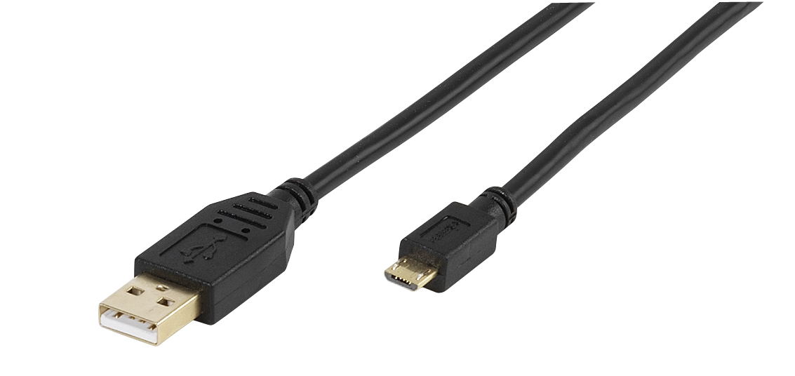 Hochwertiges USB 2.0 zertifiziertes Verbindungskabel, 1m (45219)
