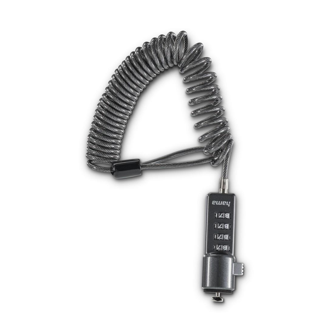 Laptopschloss "Portable", Zahlenschloss 4-stellig, Carbonstahl, Anthrazit (00126818)