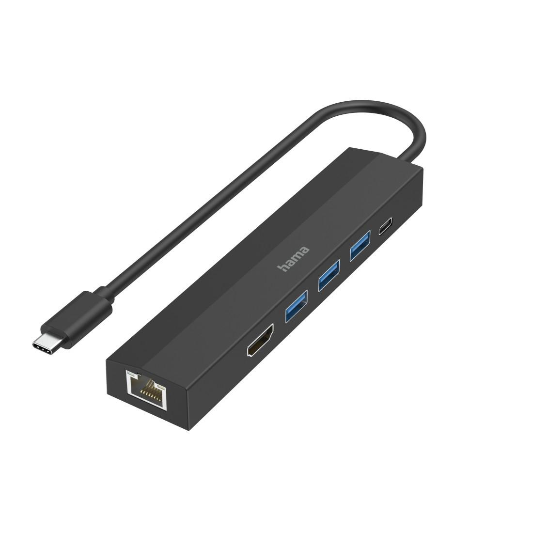 USB-C-Hub, Multiport, 6 Ports, 3x USB-A, USB-C, HDMI™, LAN/Ethernet (00200144)
