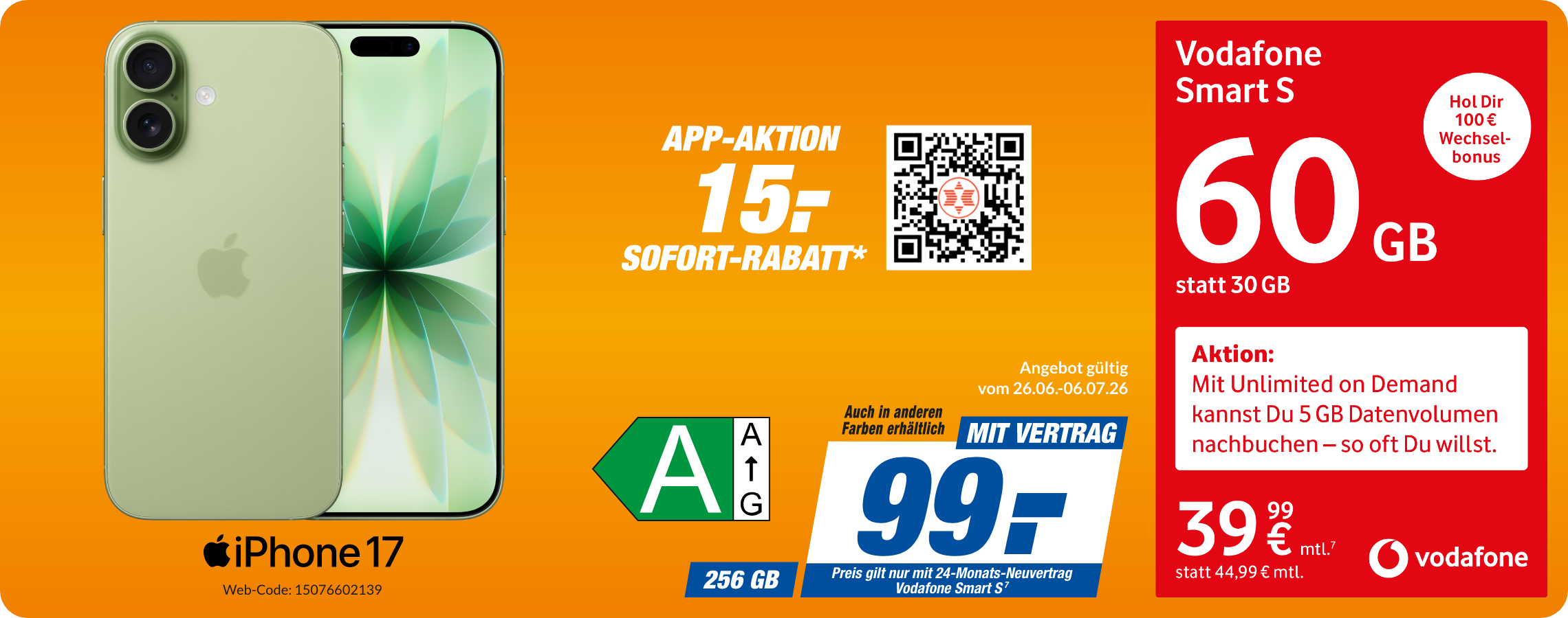 iPhone 17 mit Smart S für 99€!