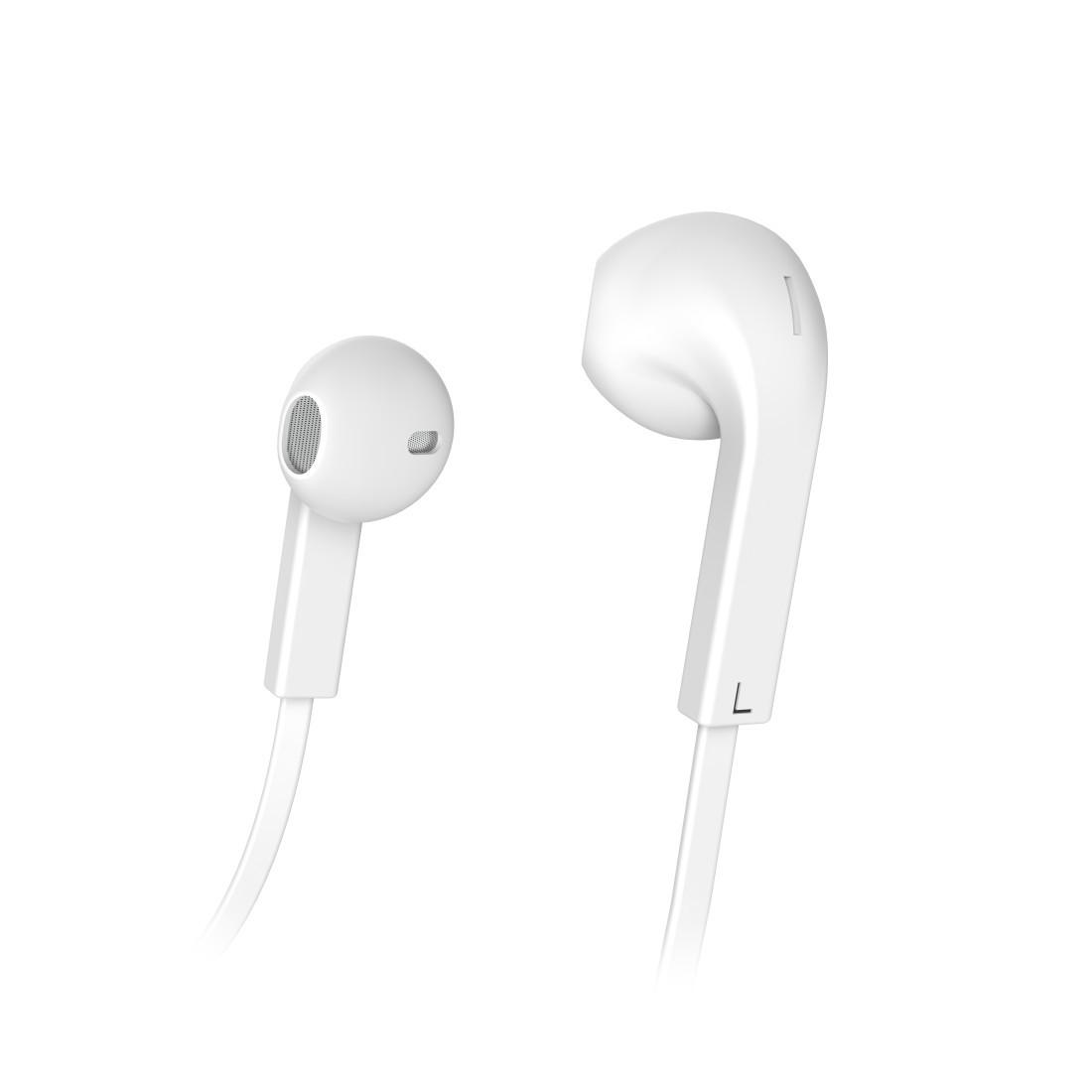 Kopfhörer "Advance", Earbuds, Mikrofon, Flachbandkabel, Weiß (00184138)
