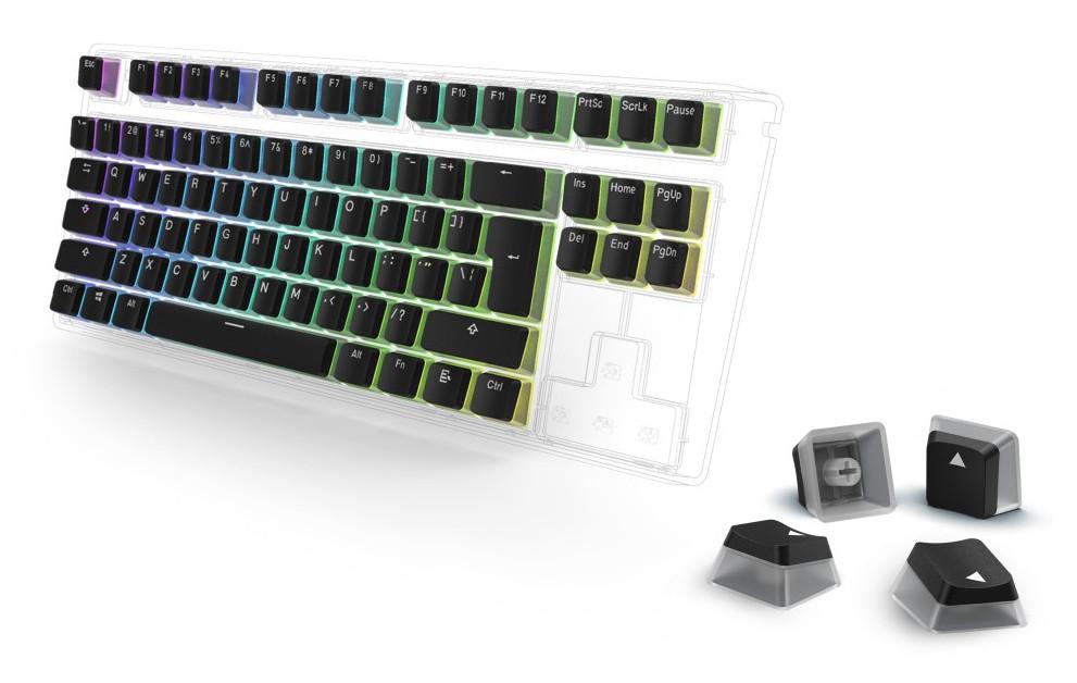 Tastenkappen-Set, Doubleshot PBT Pudding, für mech. Keyboards, QWERTY US/UK (00217894)