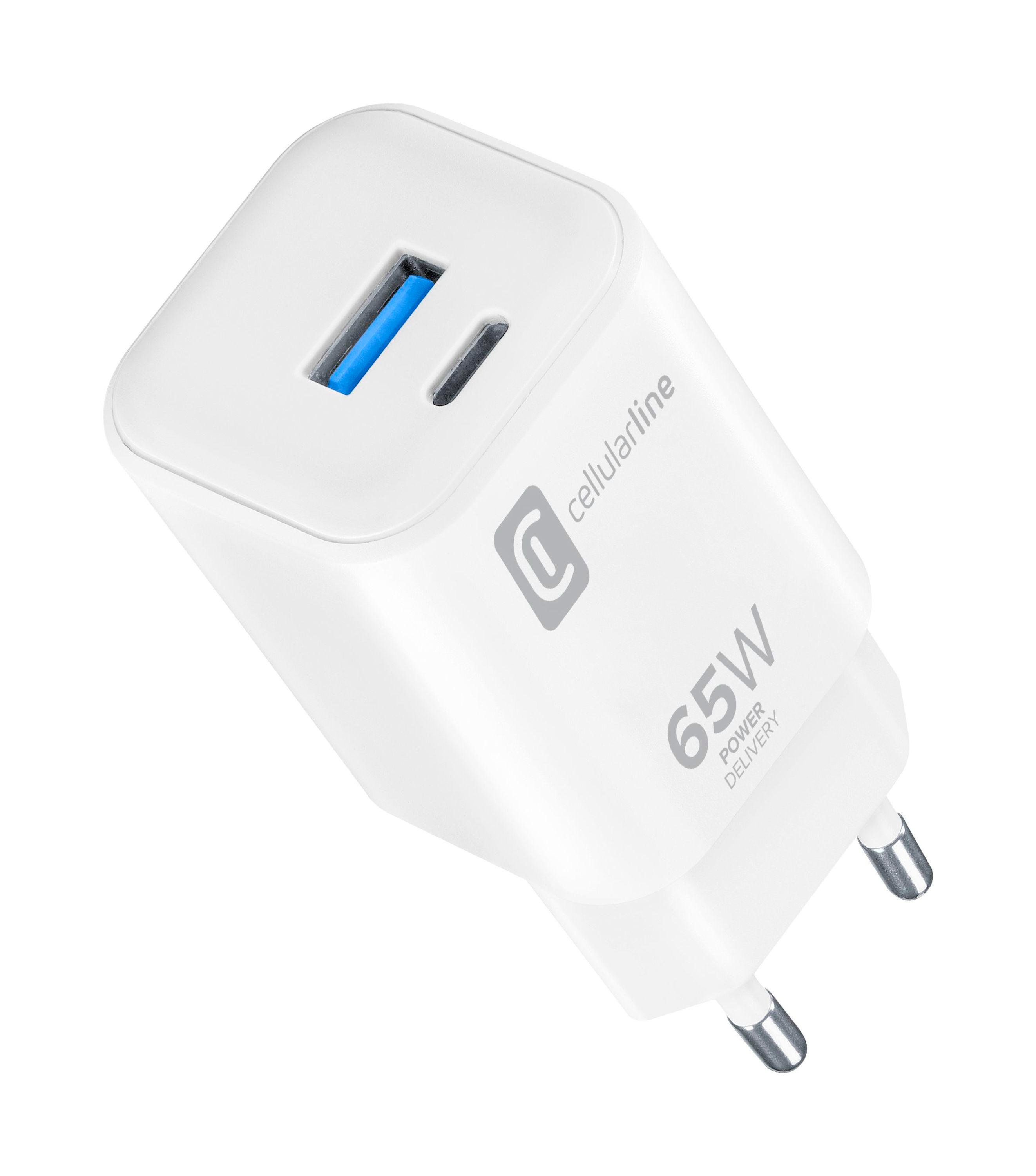 Dual Port Travel Charger 65W White (60787) Ladegerät (USB-A + USB-C)