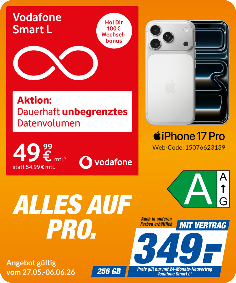 iPhone 17 Pro mit Smart L für 349€!