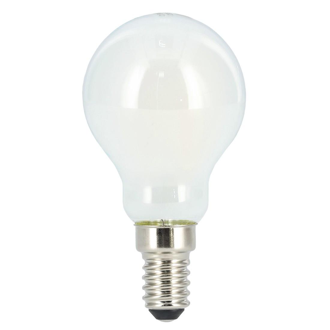 LED-Filament, E14, 470lm ersetzt 40W, Tropfenlampe, matt, Warmweiß (00112839)