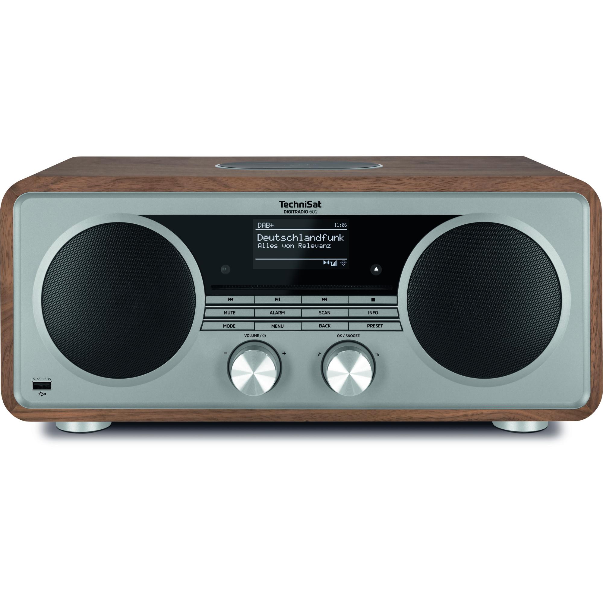 DIGITRADIO 602, Nussbaum/Silber DAB+ Internetradio mit CD-Player