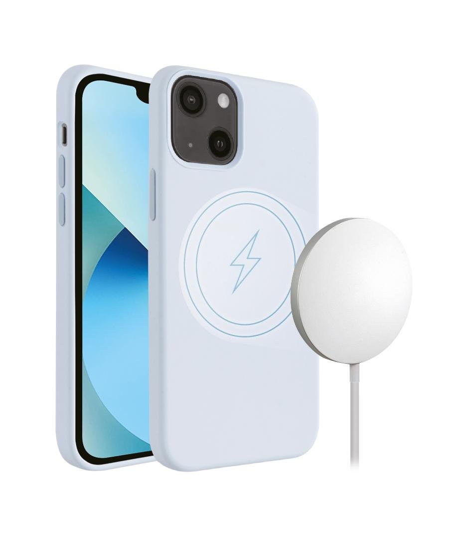 Mag Hype Cover, Magnetic Wireless Charging Support für iPhone 13 Mini himmelblau (62941)