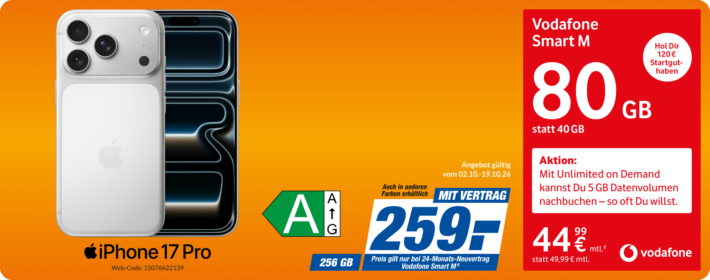 iPhone 17 Pro mit Smart M für 259€!