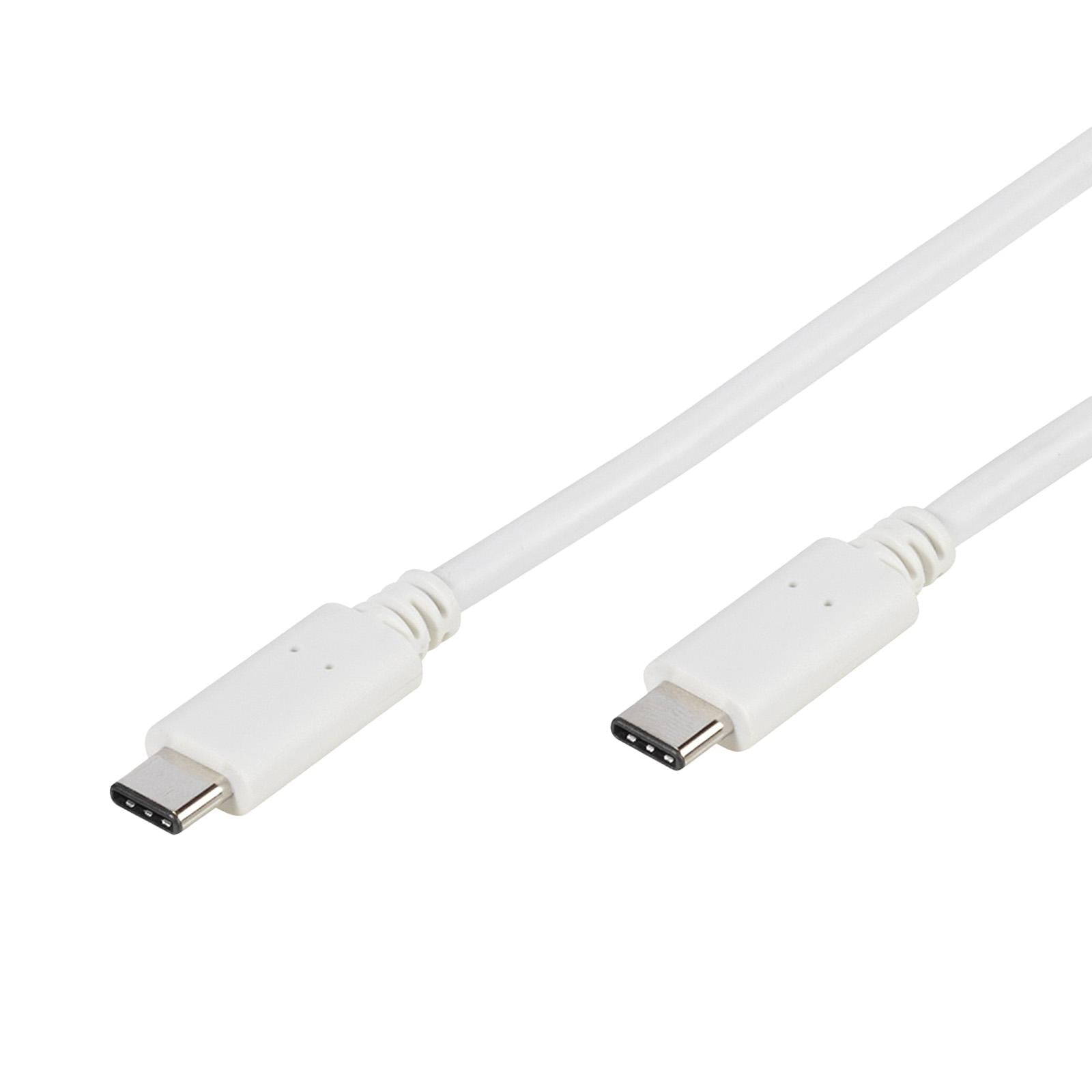 USB 3.1 Typ C Anschlusskabel, 1 m, Weiß