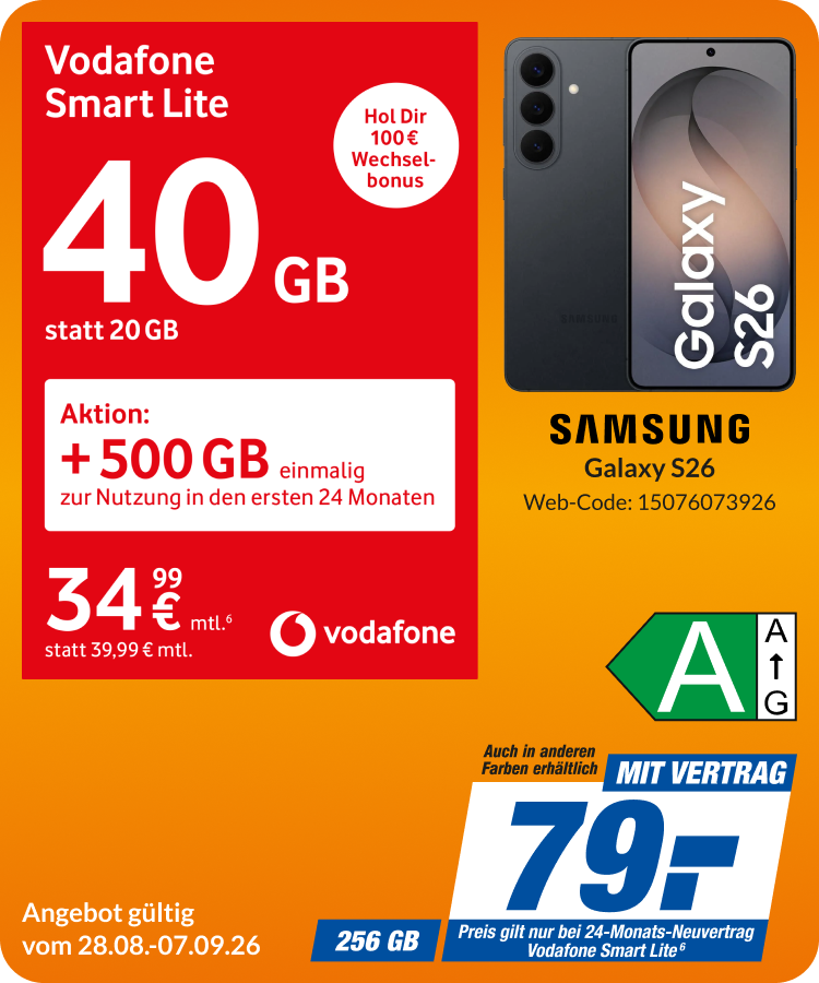 Galaxy S26 mit Smart Lite für 79€!