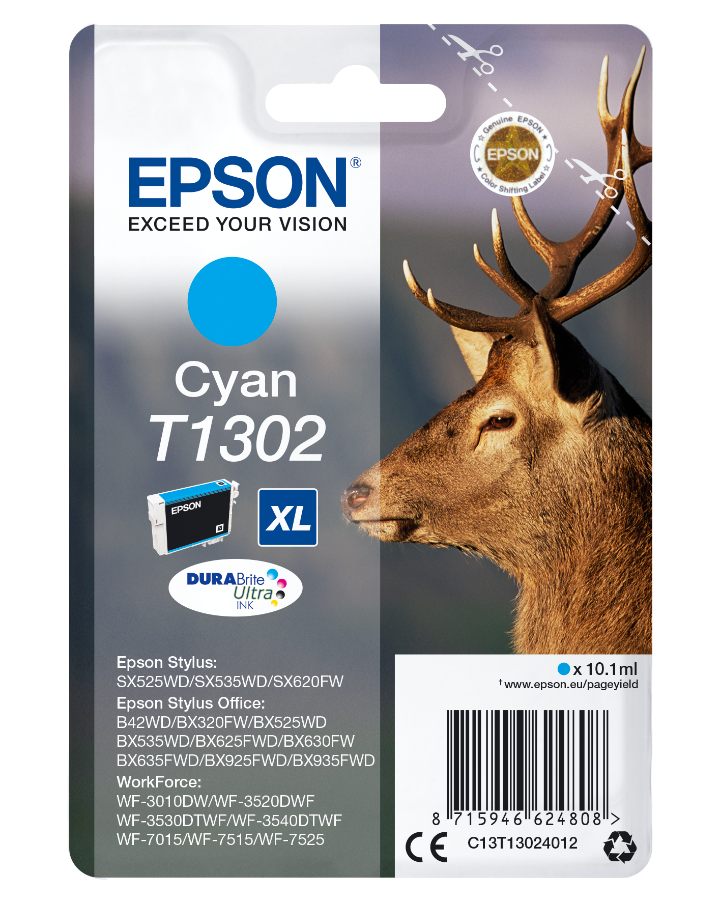 C13T13024012 XL Hirsch cyan Druckerpatrone