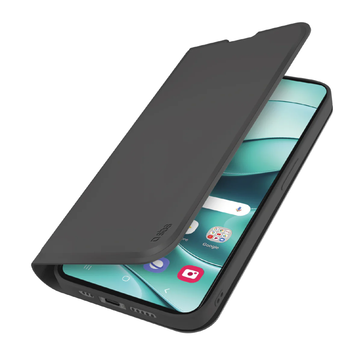Klapphülle mit Ständer und Soft-Touch-Oberfläche für das Xiaomi Redmi Note 14 4G/5G, Schwarz