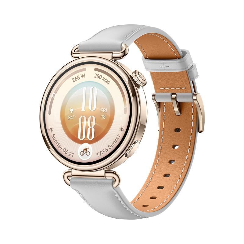 WATCH GT 7, 41mm, Edelstahlgehäuse + blau-weißes Fluorelastomer-Armband Smartwatch