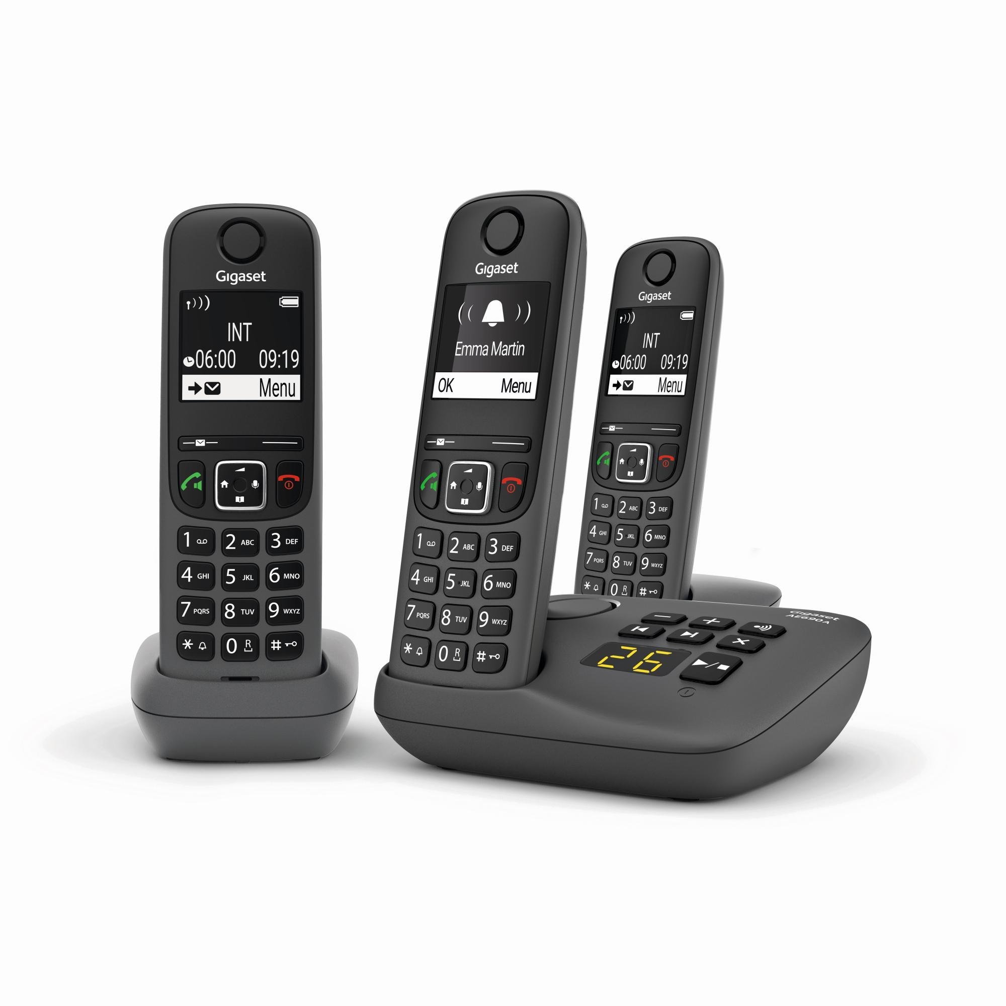 AE690A Trio Anthrazit Schnurloses Telefon