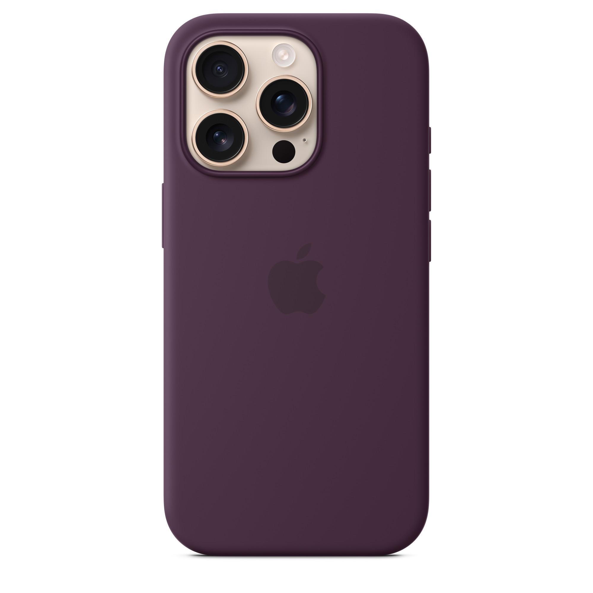 iPhone 16 Pro Silikon Case mit MagSafe - Pflaume
