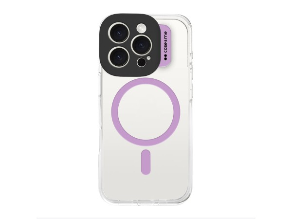 MagColor Case – transparente Hülle, kompatibel mit MagSafe-Aufladung für iPhone 16 Pro, Rosa