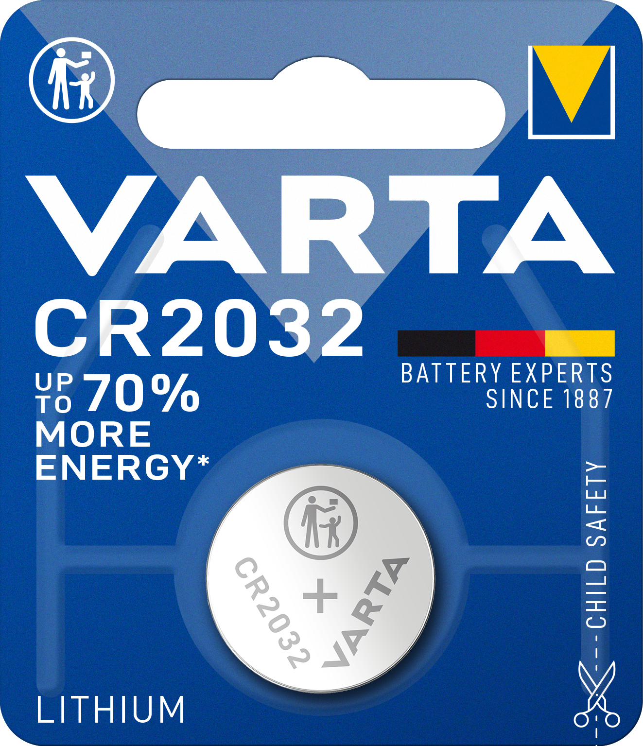 LITHIUM Coin CR2032, 1er Blister Batterie