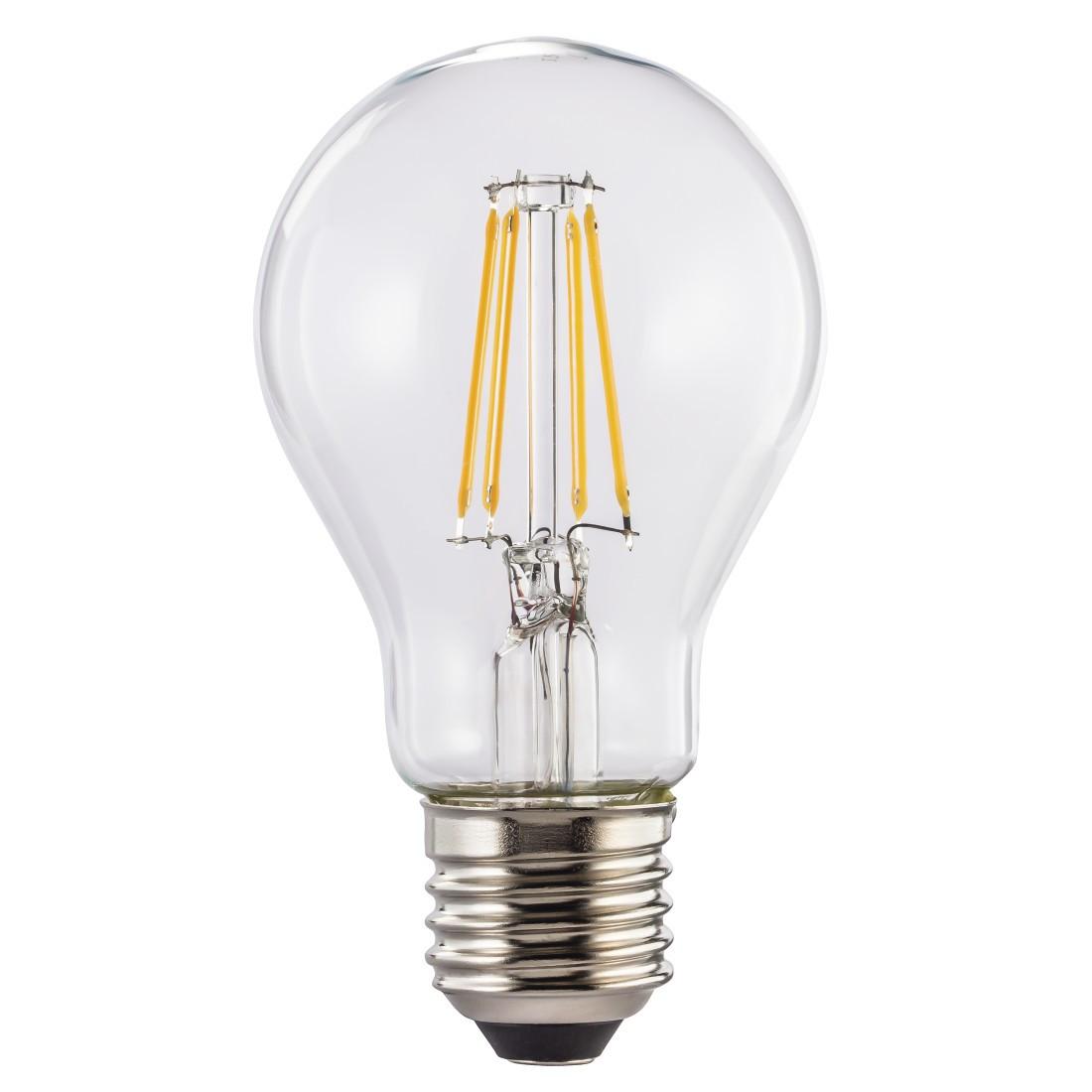 LED-Filament, E27, 470lm ersetzt 40W, Glühlampe, Warmweiß, Klar (00112805)