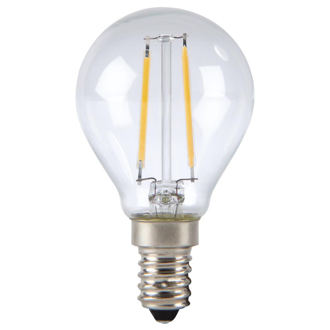 LED-Filament, E14, 250lm ersetzt 25W, Tropfenlampe, Warmweiß (00112836)
