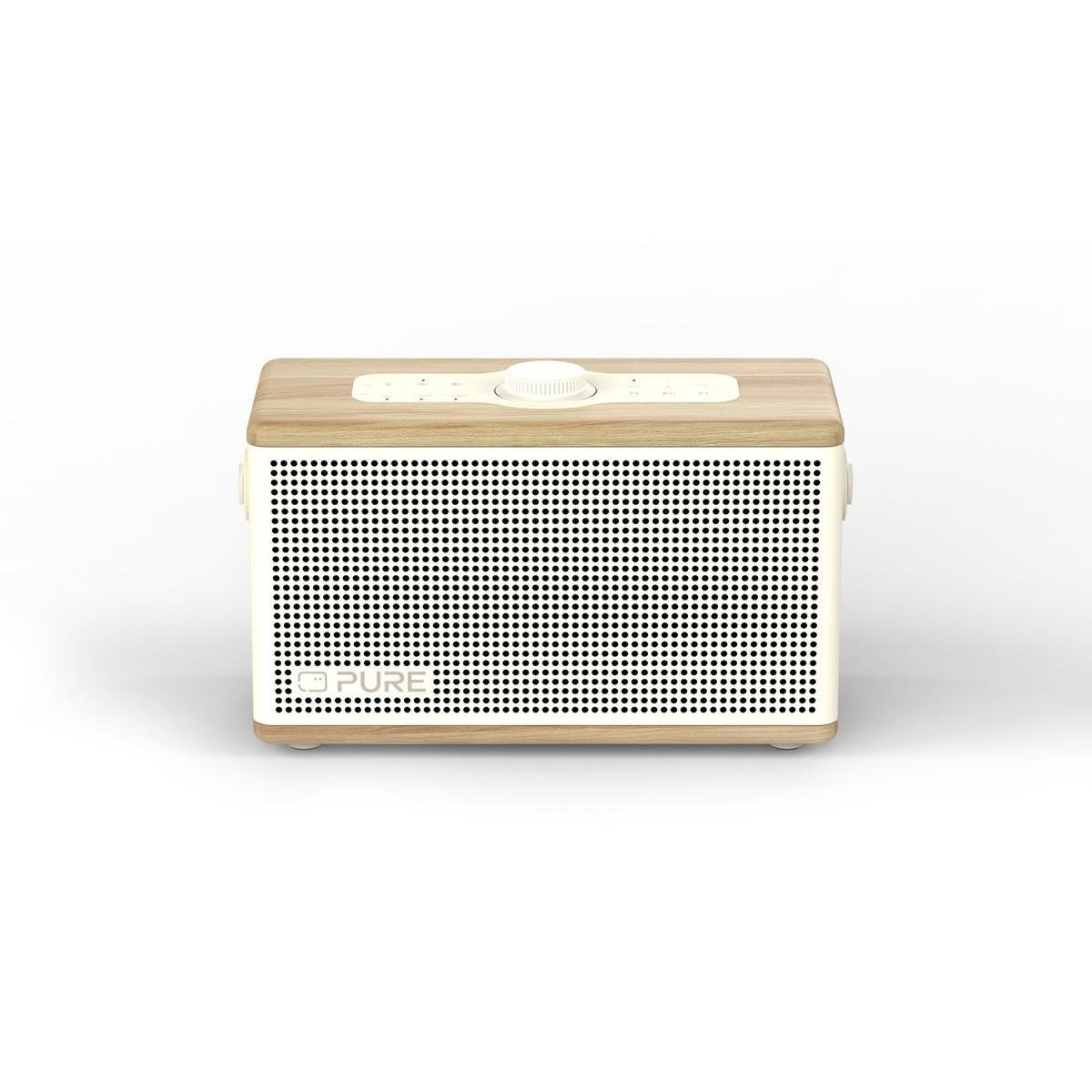 Classic Aura Baumwoll-Weiß/Eiche Bluetooth-Lautsprecher