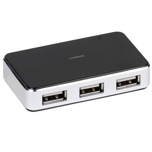 High Speed USB 2.0 HUB, 4-Port, aktiv, inkl. Netzteil, Metallgehäuse (36662)