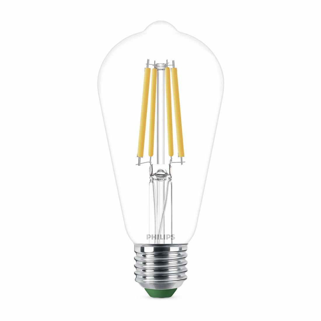 LED-Lampe "classic ultraeffizient", 60W, E27, klar, Edison-Form, warmweiß (00225565)