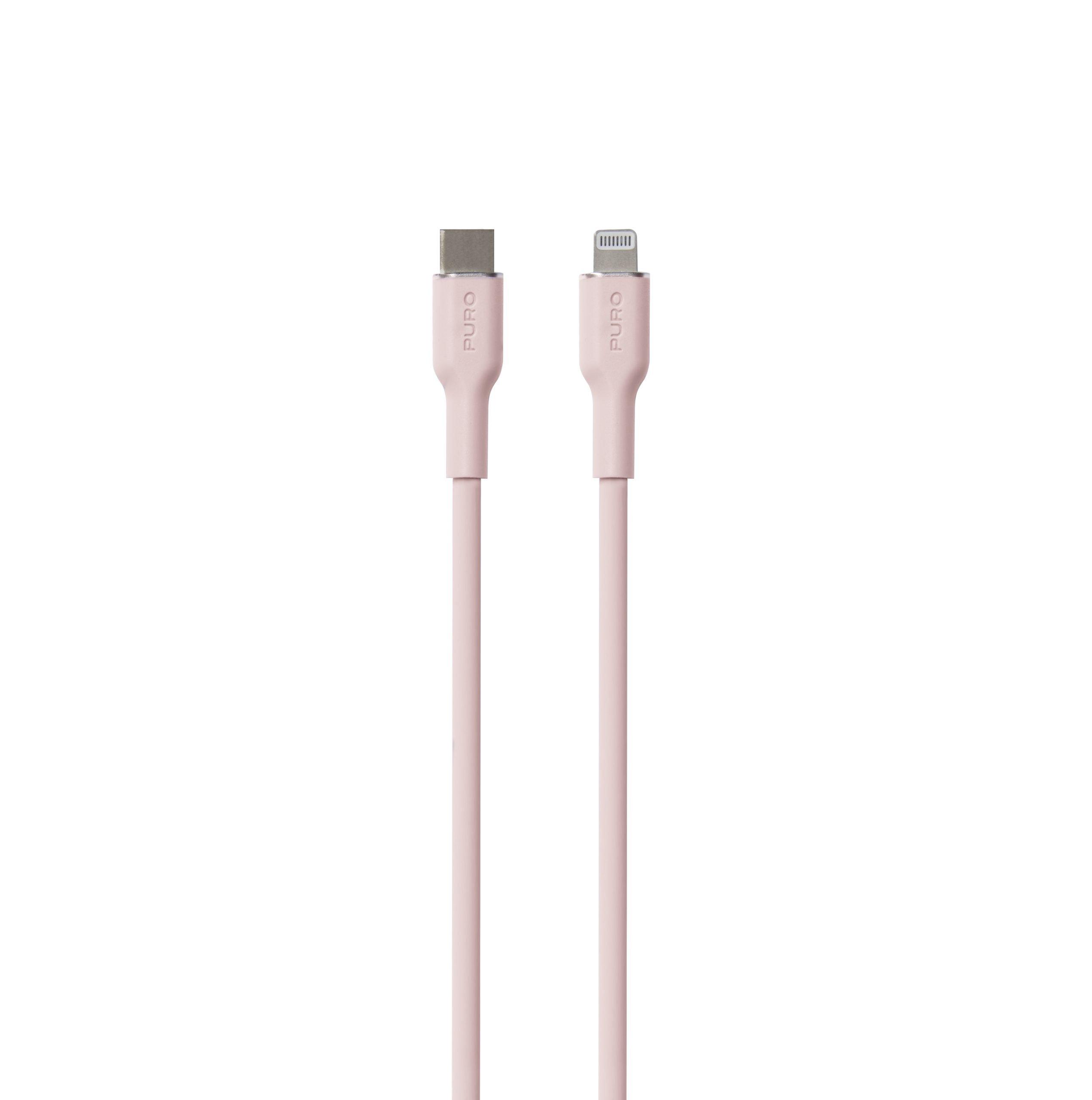 Power And Data Sync SOFT Cable From USB-C To Lightning 1,5m, Dusty Pink