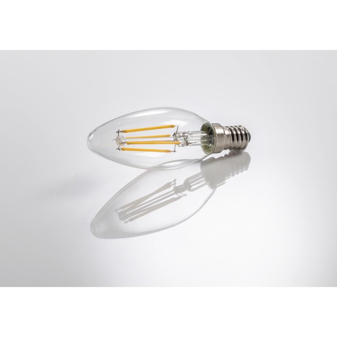 LED-Filament, E14, 470lm ersetzt 40W, Kerzenlampe, Warmweiß, 2 Stück (00112705)