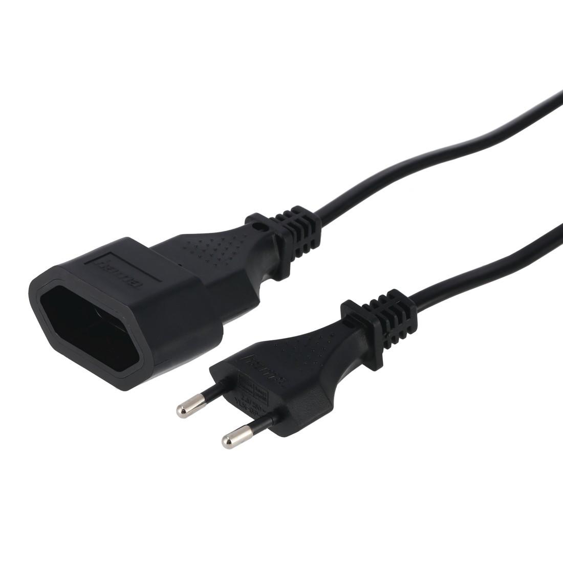 Verlängerungskabel mit Eurostecker, für innen, 3 m, Schwarz (00137278)