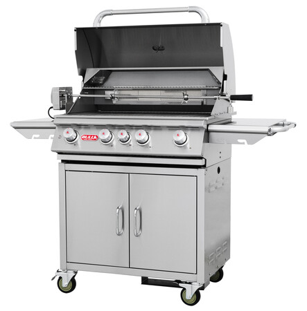 Angus - Gas Grillstation mit Infrarot Backburner und Rotisserie Gasgrill