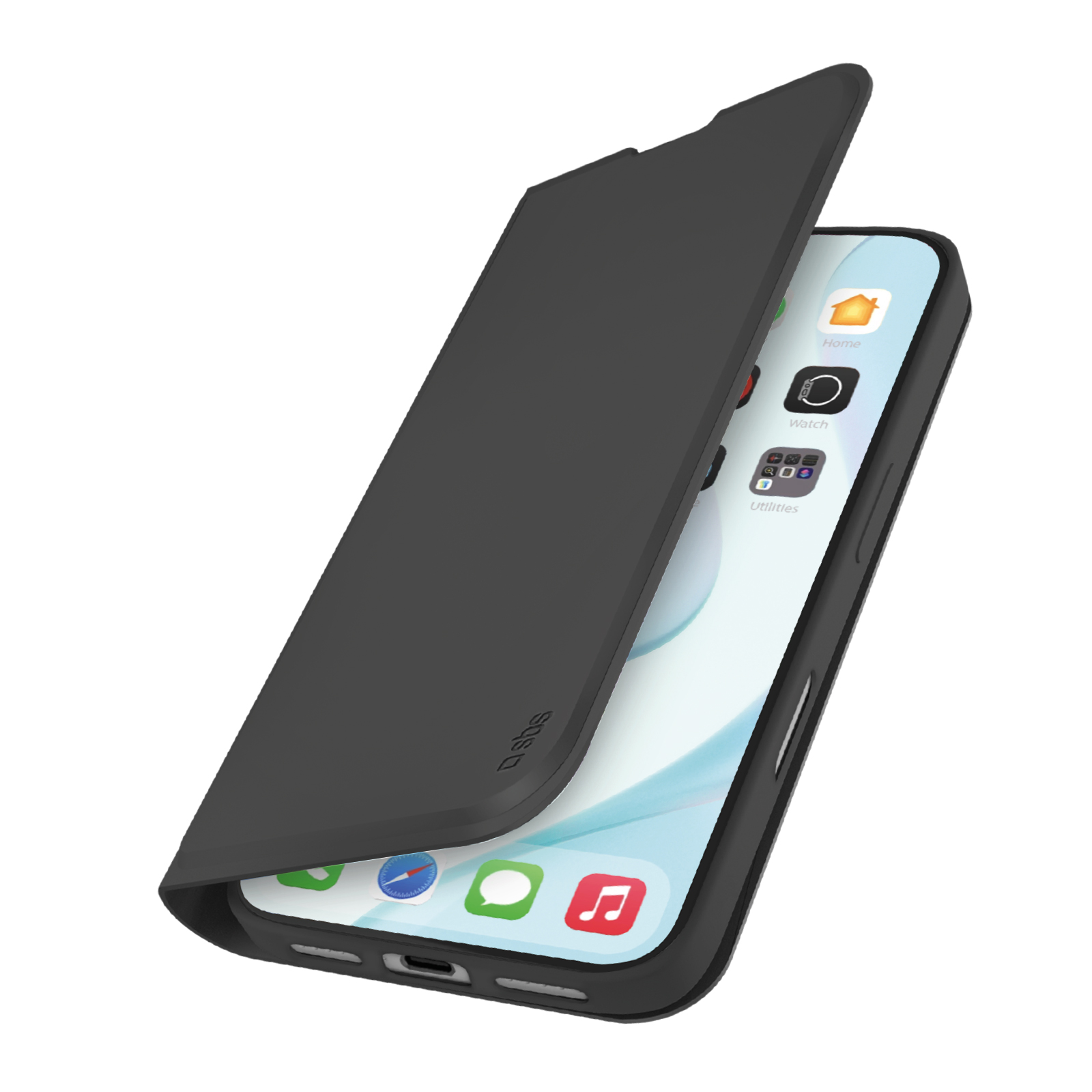 Klapphülle mit Ständer für das iPhone 17, Schwarz