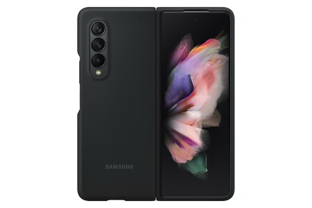 Silicone Cover für Galaxy Z Fold3, Black Handyhülle
