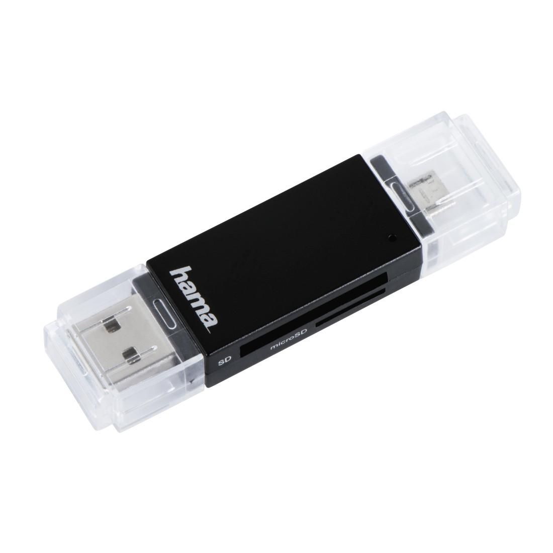 USB-2.0-OTG-Kartenleser "Basic", SD/microSD, Schwarz (00181056)