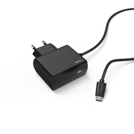 Ladegerät, Micro-USB, 2,4 A, schwarz (00183247)