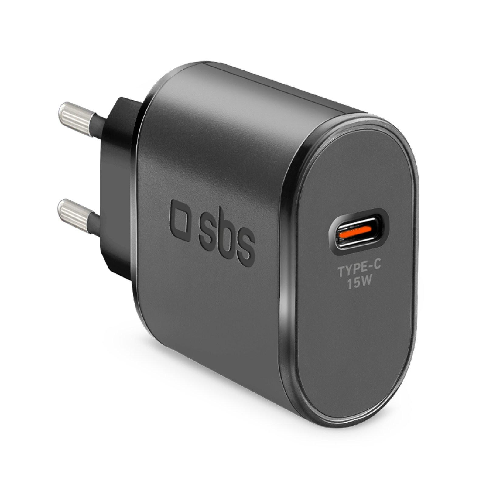 Schnellladegerät, 15 W, USB-C, Schwarz