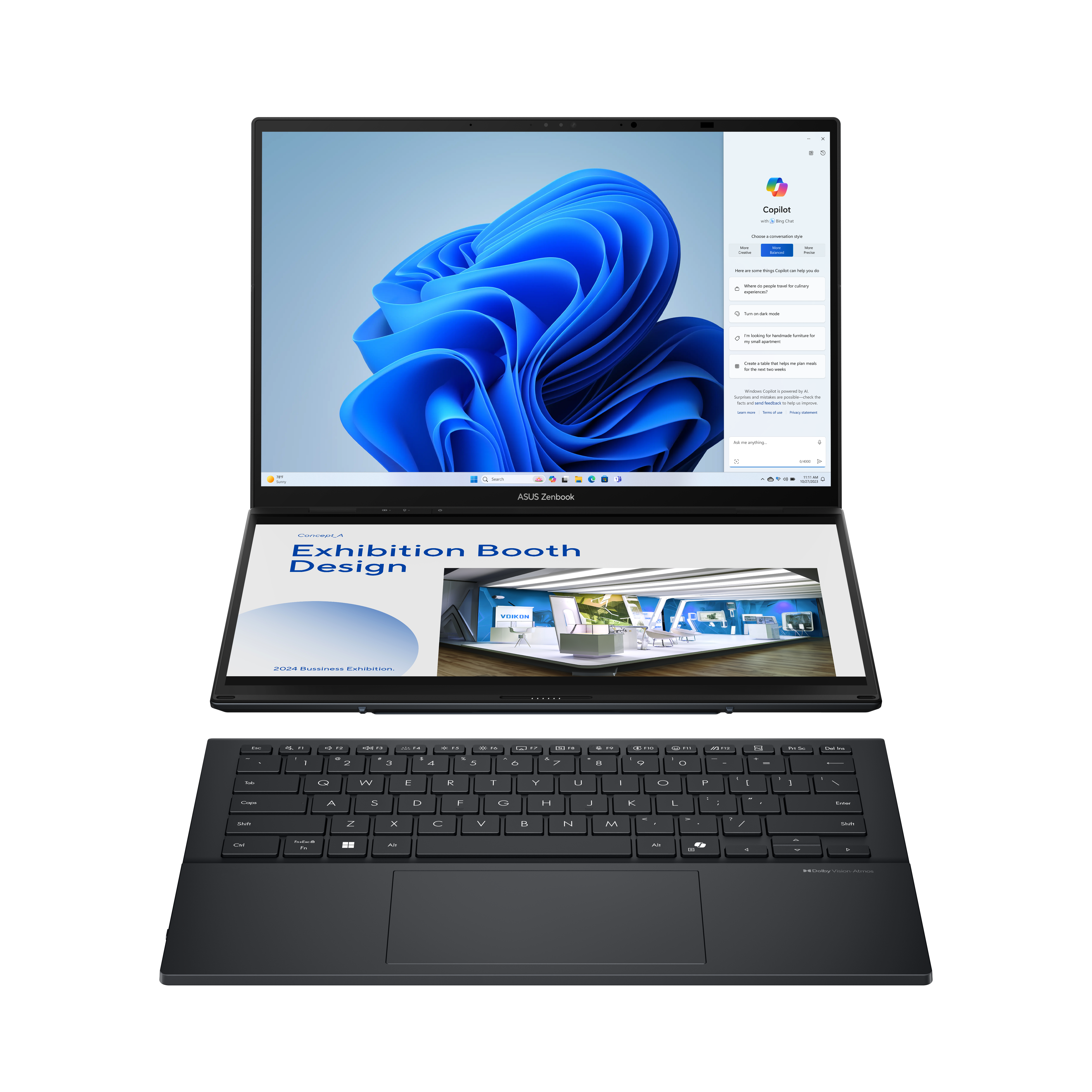 Zenbook Duo UX8406CA-PZ068X, 14 Zoll, Touch, WQXGA+, OLED, Intel Core Ultra 9 285H, 32 GB, 2 TB SSD