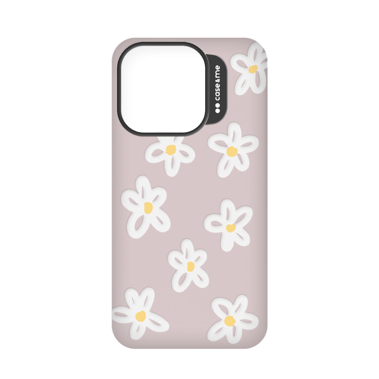 Cover Jelly für iPhone 15 Pro mit geprägtem Muster Gänseblümchen