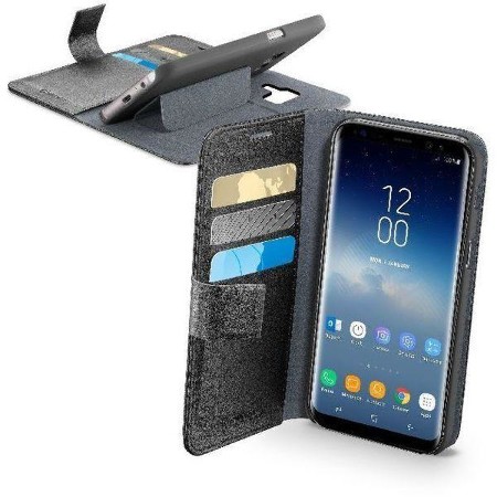 BOOK AGENDA, Buchklapptasche, Standfunktion + Kartenfach für Samsung Galaxy S9
