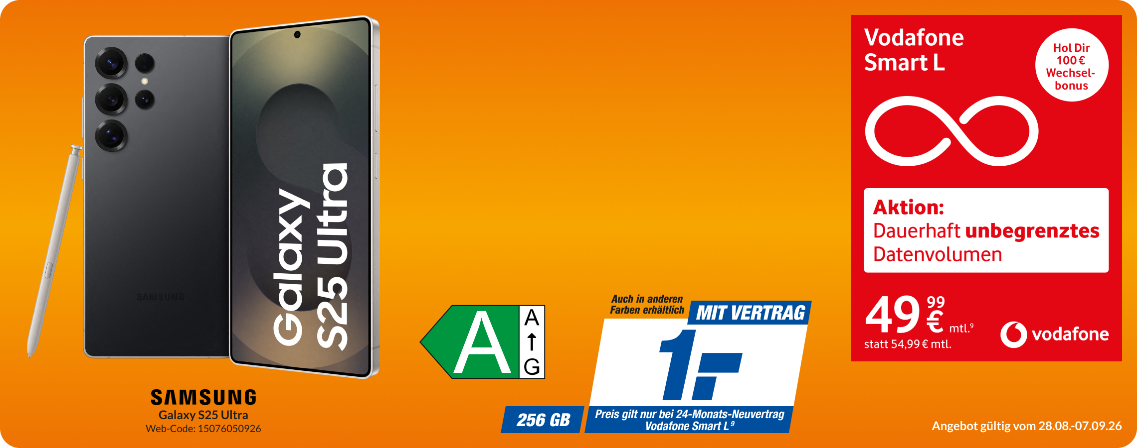 Galaxy S25 Ultra mit Smart L für 1€!