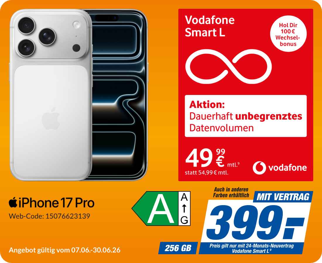 iPhone 17 Pro mit Smart L für 399€!