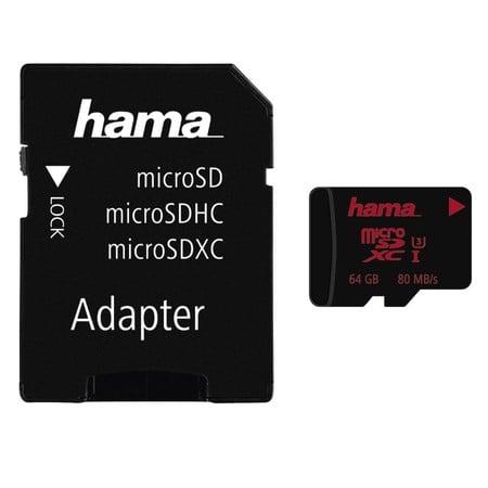 microSDXC 64GB UHS Speed Class 3 + Adapter