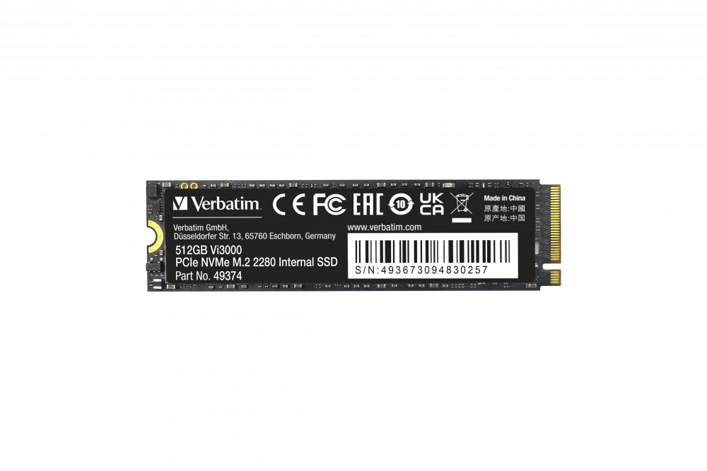 Vi3000 PCIe NVMe M.2 SSD 512GB, interne Festplatte (49374)