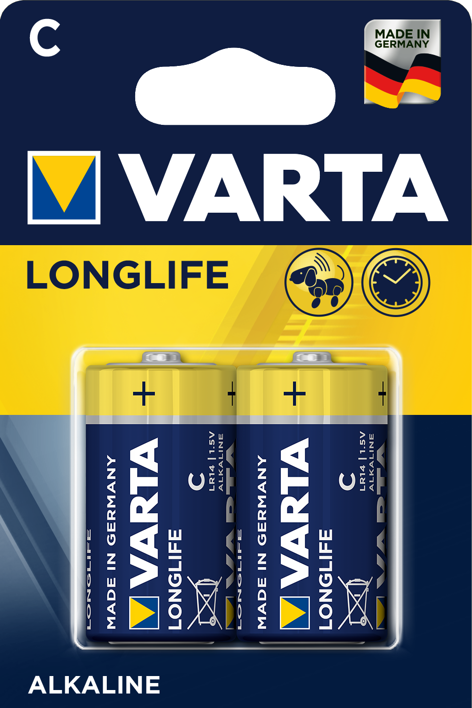 LONGLIFE C, 2er Blister Batterie