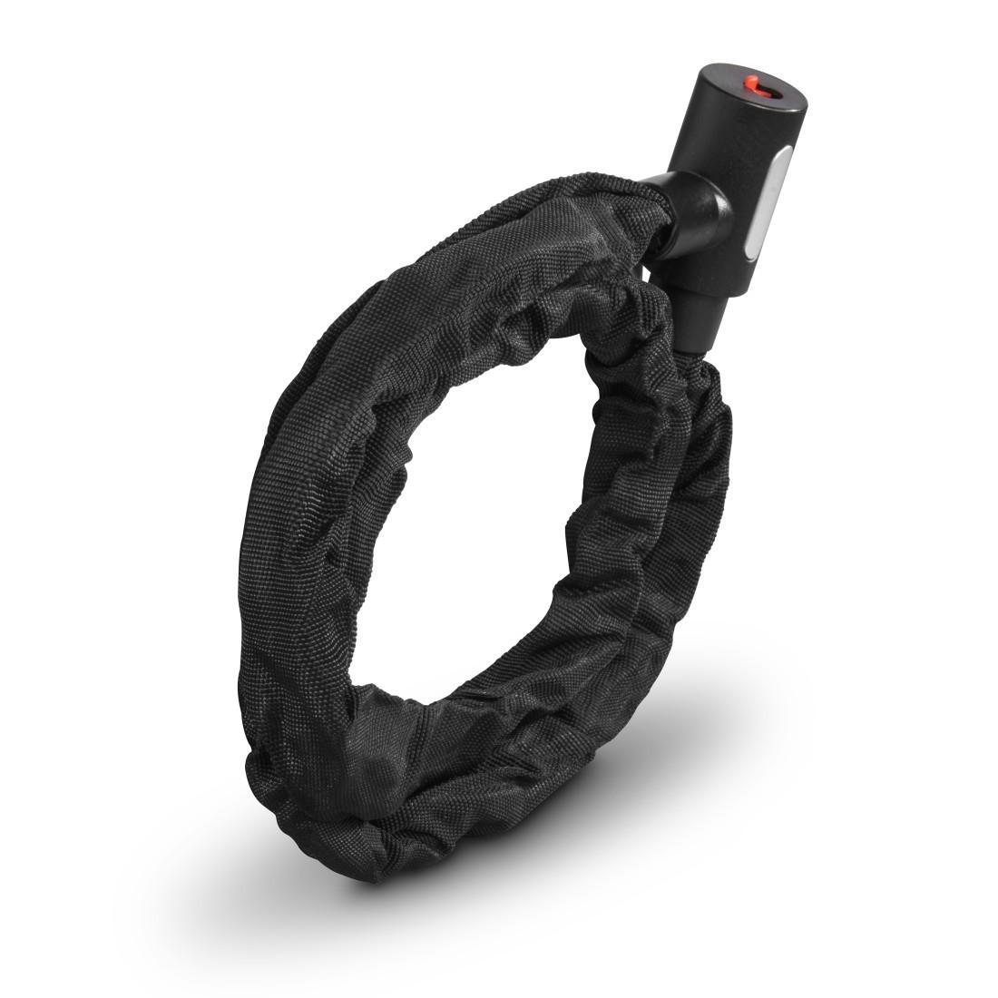 Fahrrad-Kettenschloss mit Leuchtschlüssel, 120 cm, Schwarz (00178138)