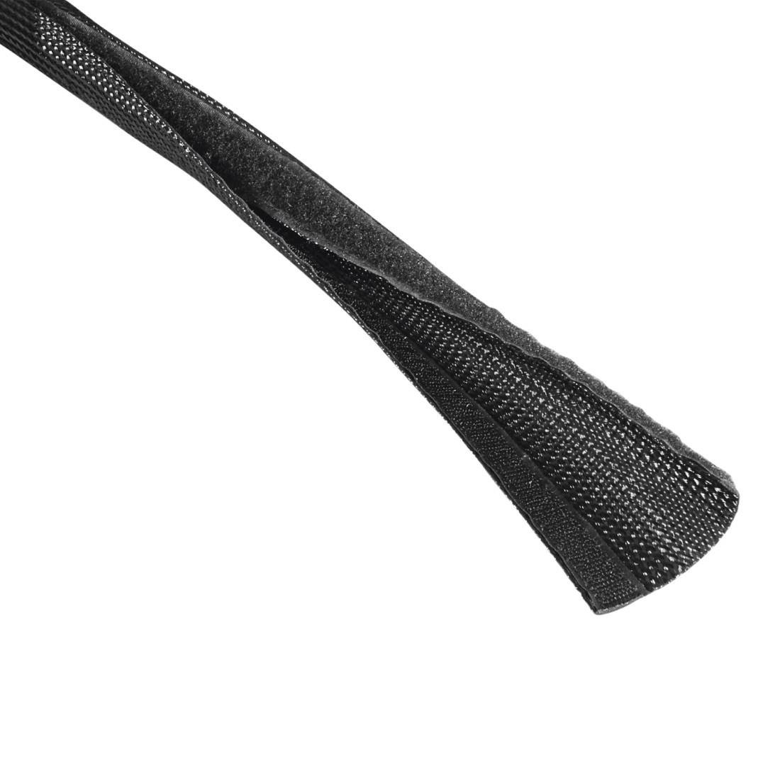 Flexibler Gewebe-Kabelschlauch, universal, 20 - 40 mm, 1,8 m, Schwarz (00220995)