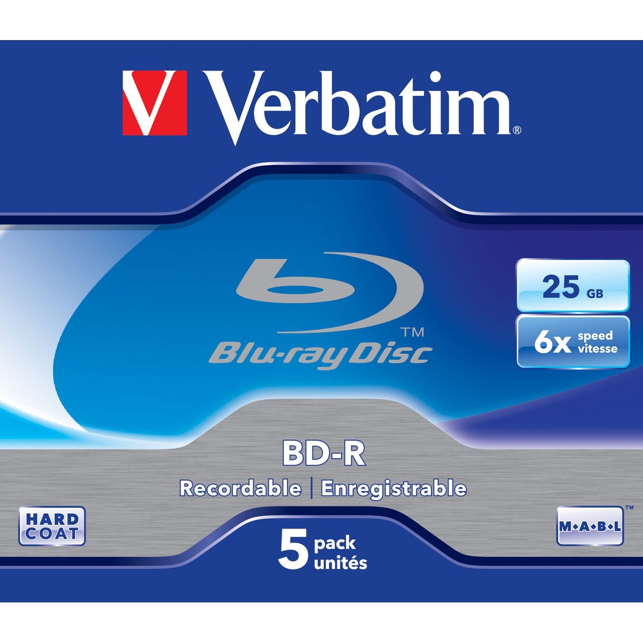 BD-R SL 25 GB 6x 5er-Pack Jewel Case Blu-Ray-Rohlinge