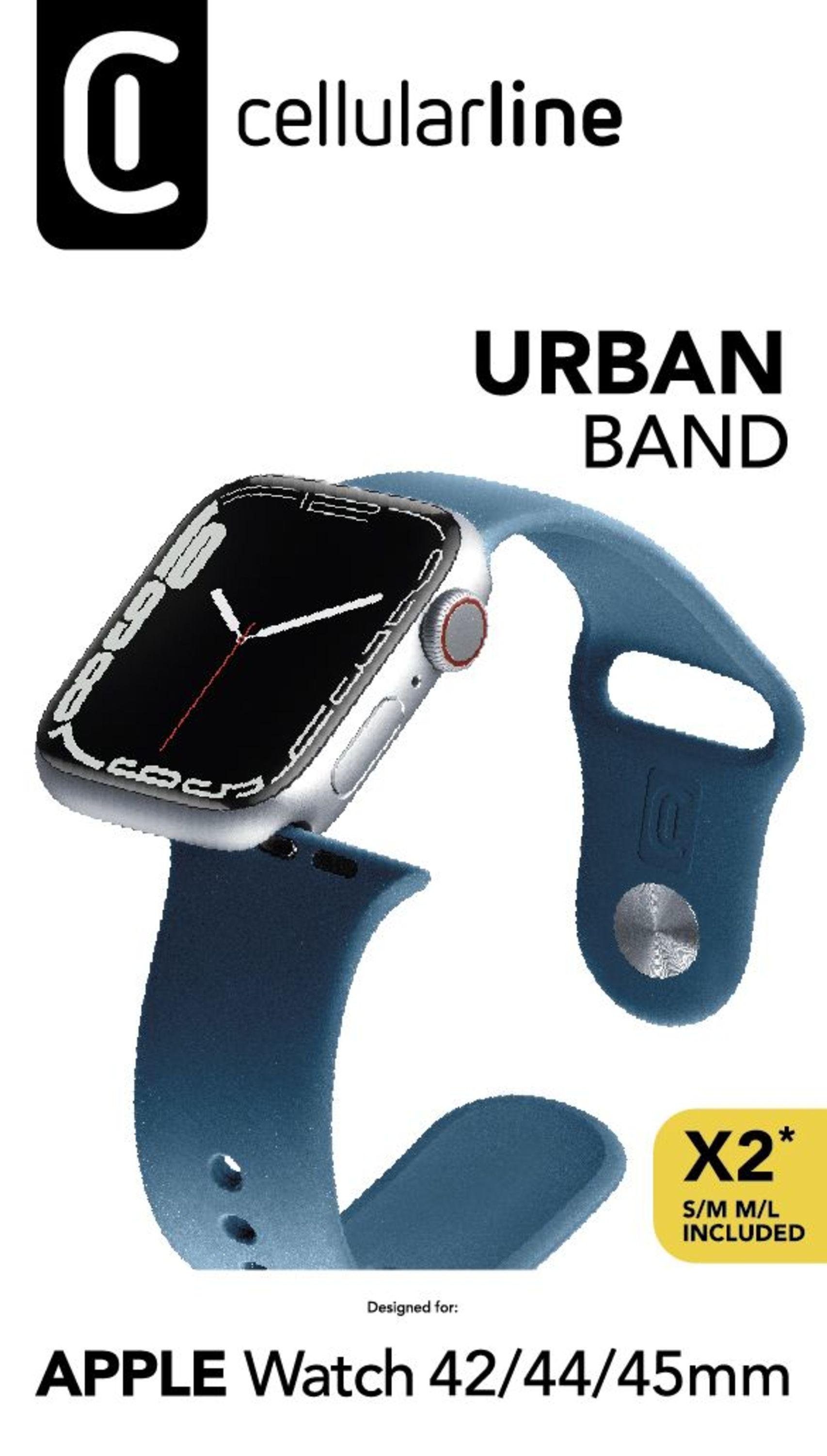 Urban Band für Apple Watch (Serie 1/ 2/ 3) 44/ 45/ 46/ 49mm Silicon Blue (61118)
