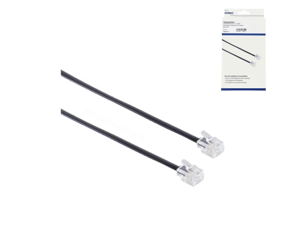 Modularanschlusskabel, AWG 28, RJ11-Stecker (6P4C) auf RJ11-Stecker (6P4C), Länge 3,00m